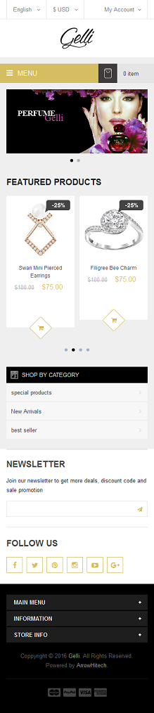 Home page mobile