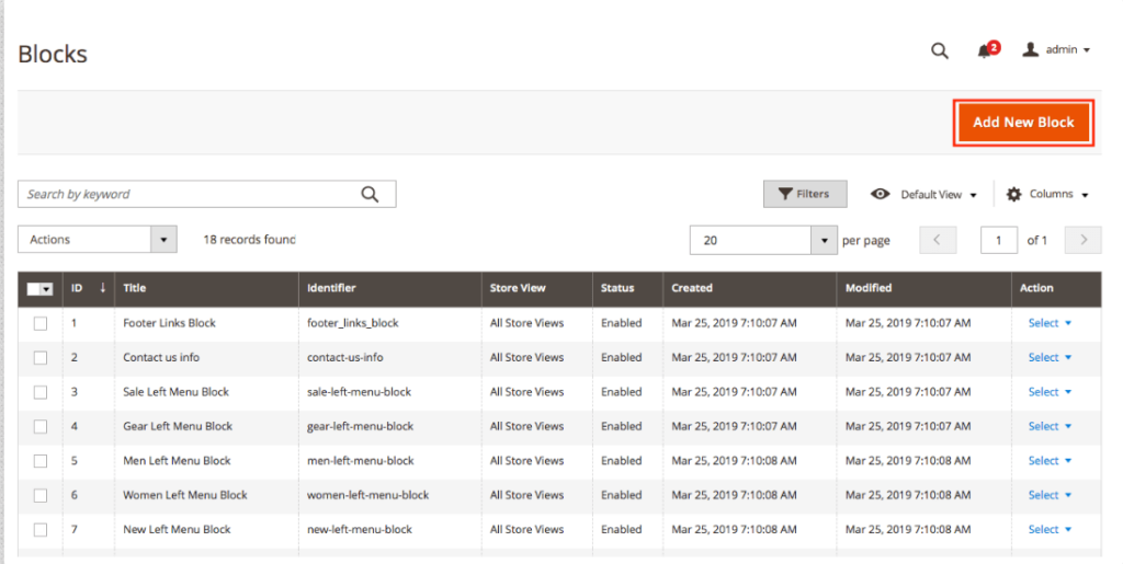 Add the menu to the CMS block