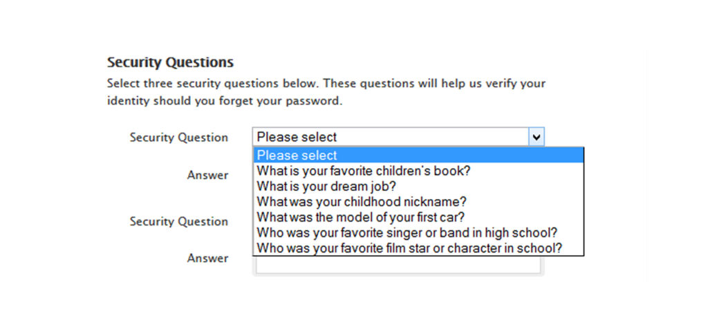 Use security questions