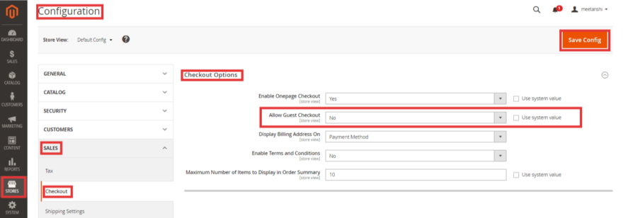 Magento guest checkout