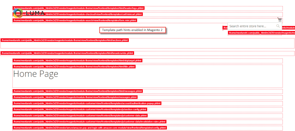 Magento template path hints