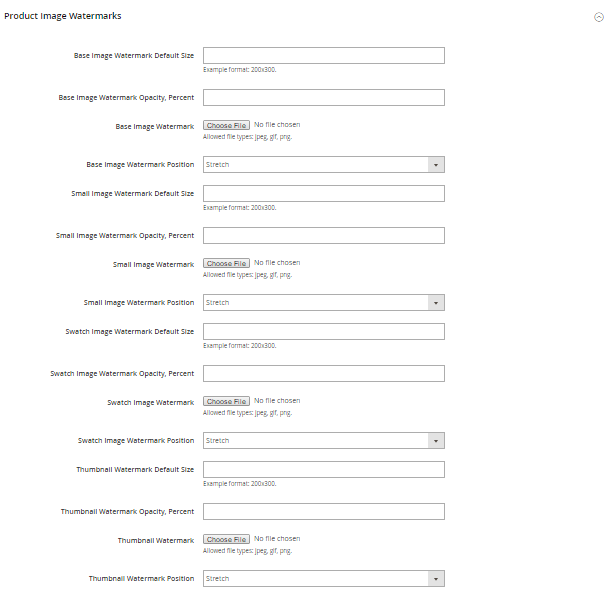 Magento watermark