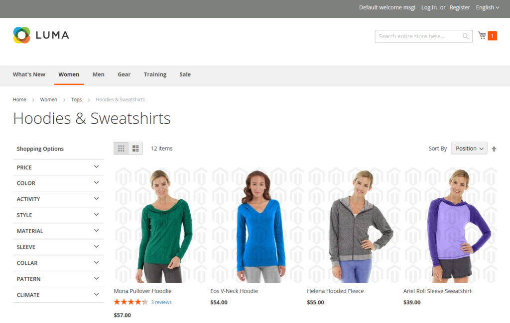 Magento watermark