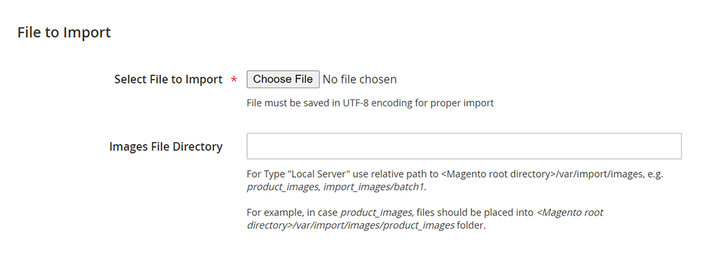 Magento importing products