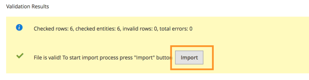 Magento importing products