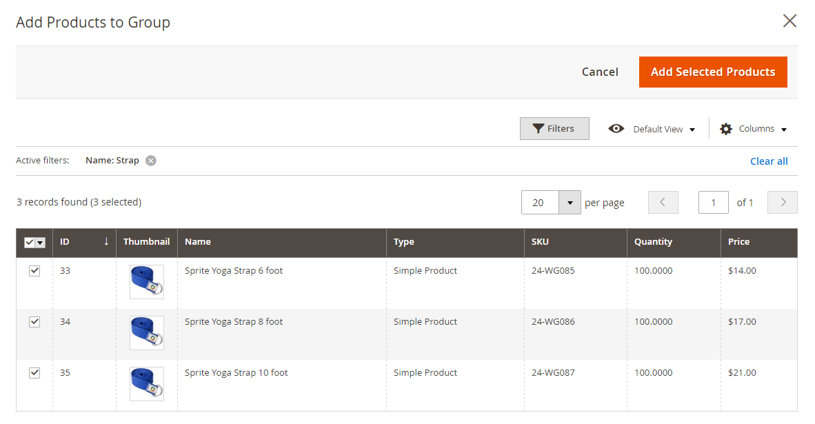 Magento 2 grouped product5.2
