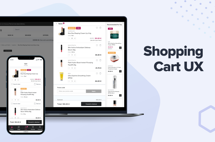 Keep the shopping cart noticeable.