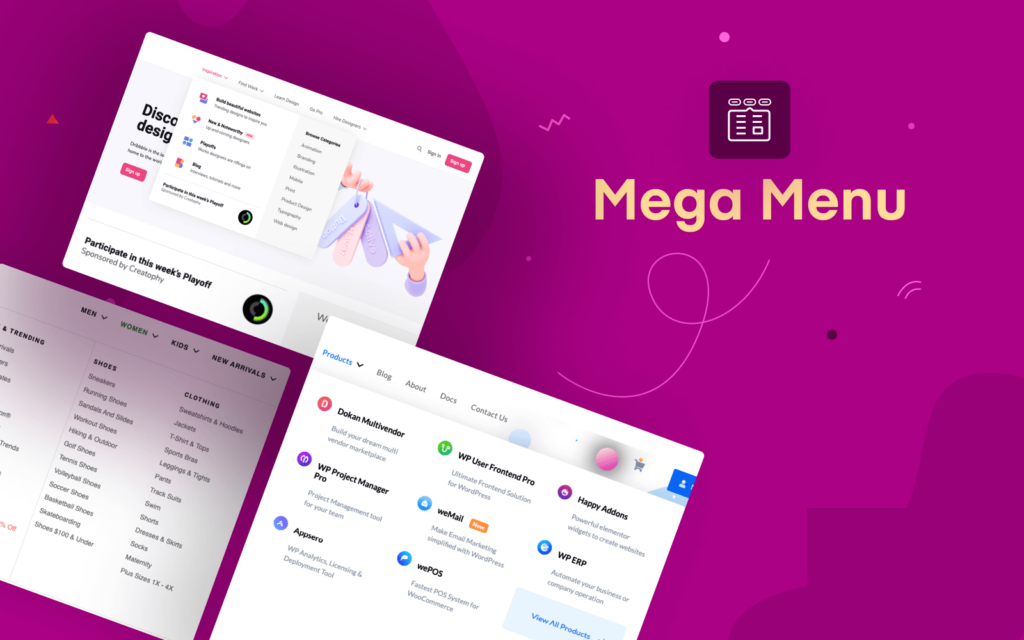 Mega menu