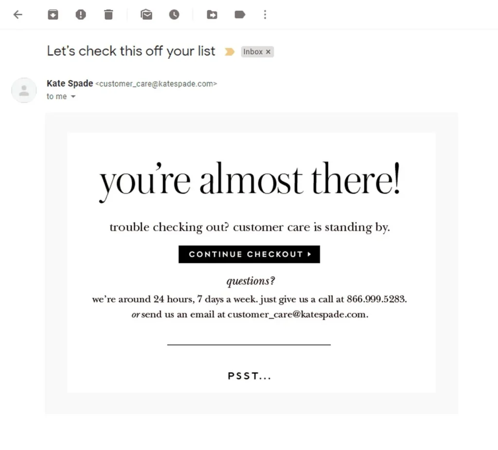 What Is An Abandoned cart email