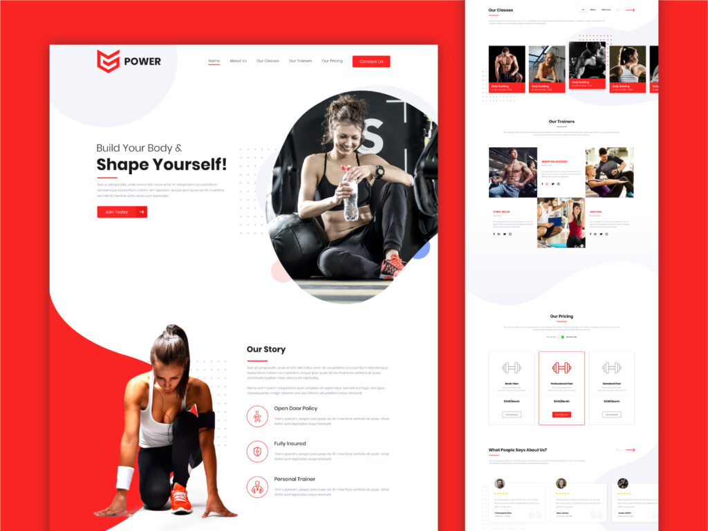 fitness website
